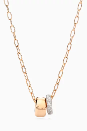 Iconica Diamond Necklace in 18kt Rose Gold