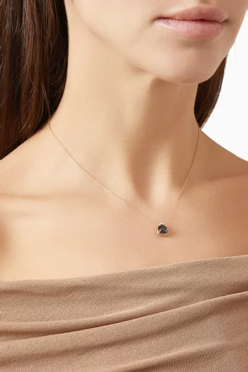 Nudo Classic Topaz & Diamond Necklace in 18kt Rose Gold