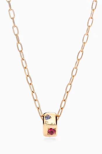Jewel Pendant Necklace in 18kt Rose Gold