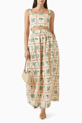 بلوزة كاكاو أوتشوفا قصيرة قطن