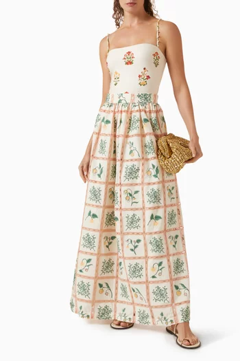 تنورة تانجيلو أوتشوفا طويلة قطن