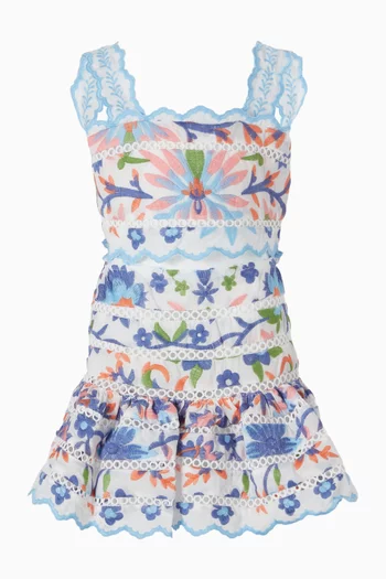 Sarah Embroidered Mini Skirt