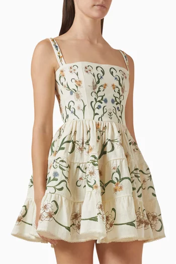 فستان ليما لاجونا قصير كتان