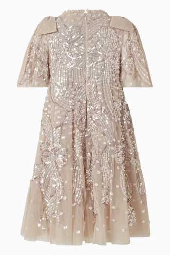 Sequin Ribbon Bow Dress