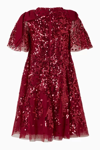 Sequin Ribbon Bow Dress