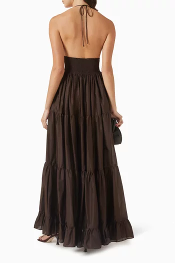 Tiered Dress in Cotton-voile