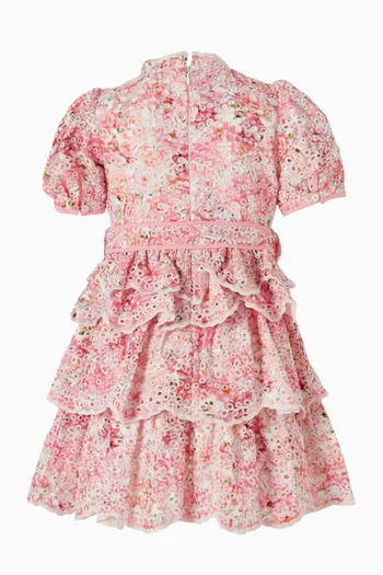 فستان جوليتا قصير مطرز قطن