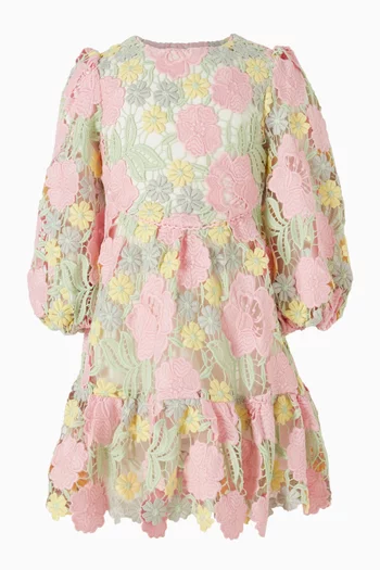 فستان إستيلا قصير ومطرز