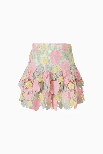 Estella Embroidered Mini Skirt