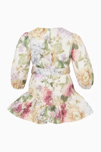 Baby Seraphina Belted Dress in Cotton