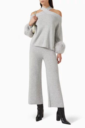 Straight-fit Pants in Cotton-knit