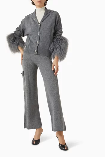 كارديغان بياقة عالية صوف وكشمير