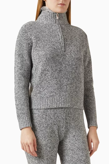 The High-neck Zip Sweater