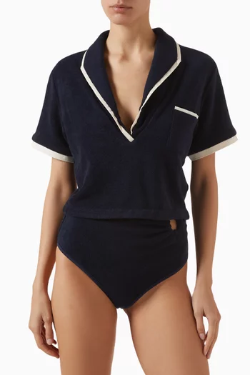 تي شيرت ميستي بحافة قصيرة تيري