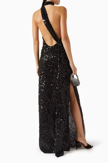 Nicolette Crochet Embellished Gown