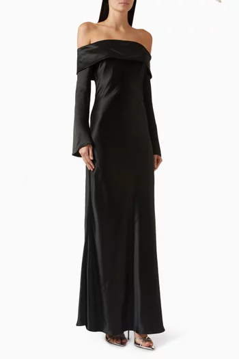 فستان بيانكا بأكتاف مكشوفة ستان