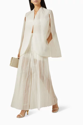 Dover Pleated Pants in Silk Organza