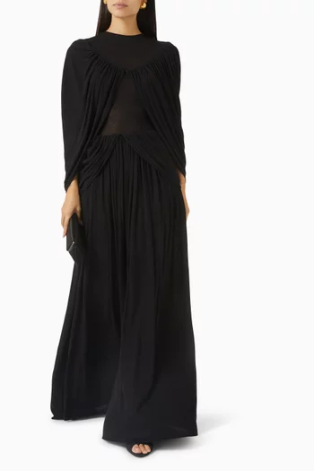 Doric Gathered Dress in Cotton