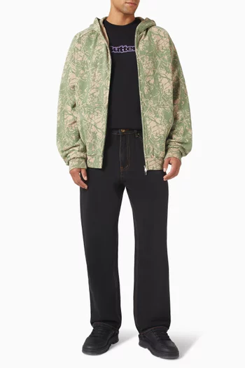 Woods Camo Zip Hoodie in Cotton-fleece