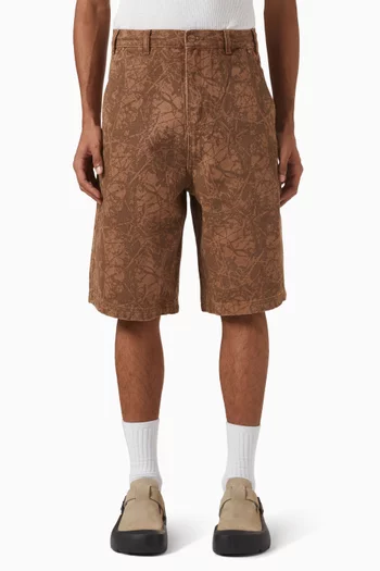 شورت برمودا وورك مزين بنقشة