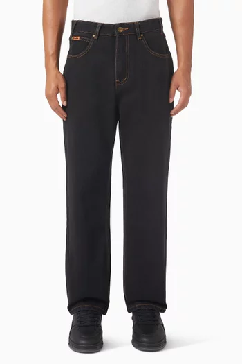 بنطال جينز بقصة فضفاضة دينم