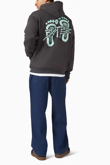 Footprints Hoodie in Cotton-fleece