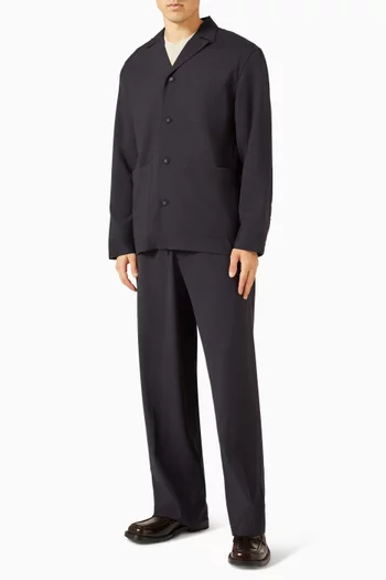 Sheldon Jacket in Wool-blend Poplin