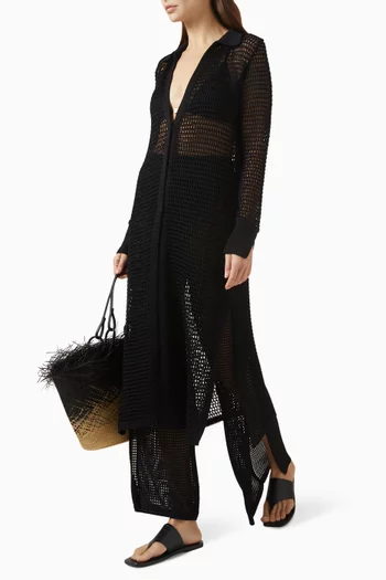 قميص جين للارتداء فوق ملابس السباحة