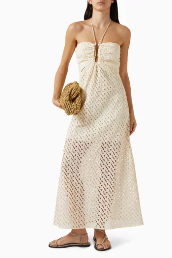 فستان ميلينا بتطريزات مفرغة