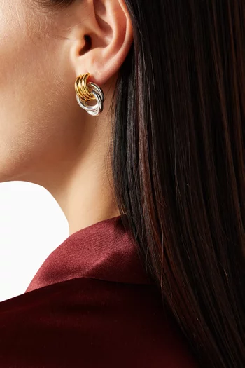 Baby Knot Earrings in Plated Metal