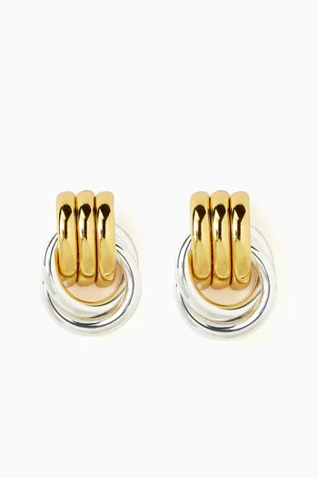 Baby Knot Earrings in Plated Metal