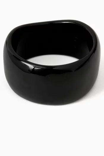 Luna Bangle in Black Resin