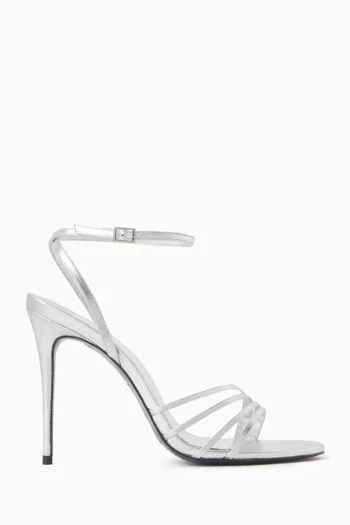 صندل إيلا بكعب 95 مم جلد لامع