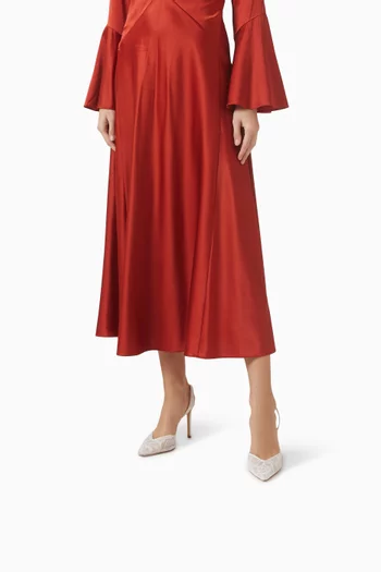 حذاء كلاسيك جايلا بسير خلفي وكعب 100 مم دانتيل