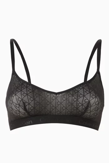 Sheer Bralette in Microfibre Lace