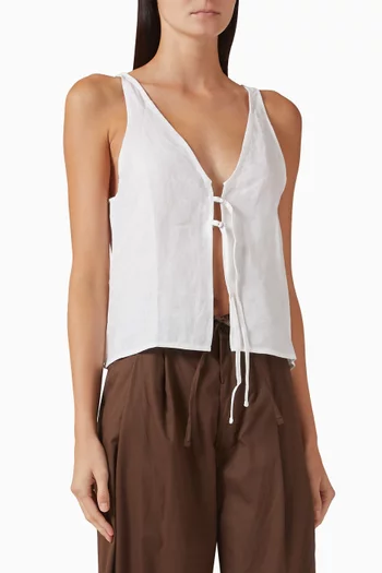 Two Part Top in Linen