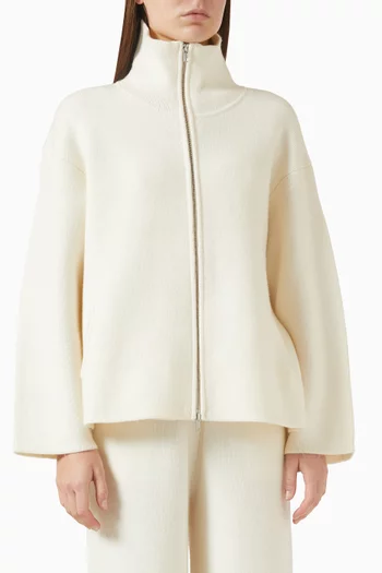 كارديغان بقصة فضفاضة نسيج مزدوج