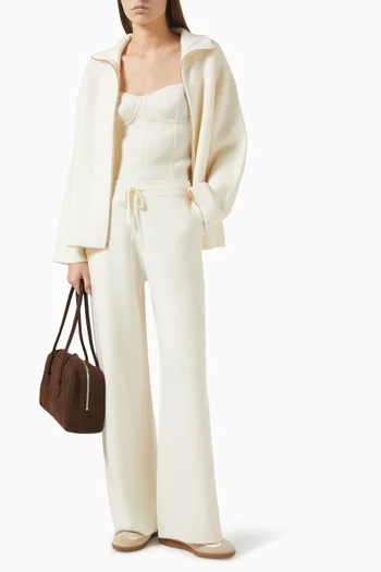 بلوزة بلا أكمام نسيج كشمير مزدوج