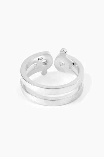 Arabic Letter "Faa" Ring in Sterling Silver