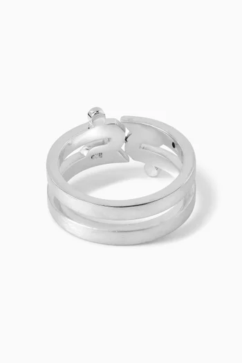 Arabic Letter "Jeem" Ring in Sterling Silver