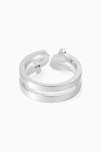 Arabic Letter "Khaa" Ring in Sterling Silver