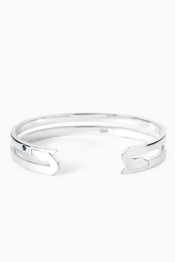 Arabic Letter "Hhaa" Cuff in Sterling Silver