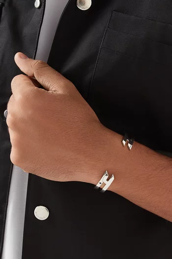 Arabic Letter "Ein" Cuff in Sterling Silver