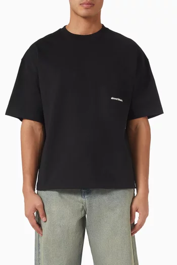 تي شيرت بقصة مربعة قطن