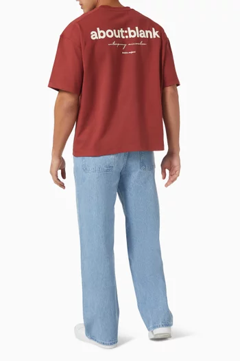 تي شيرت بقصة مربعة قطن