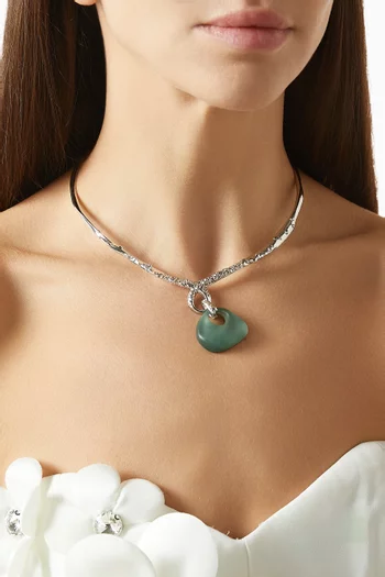 Ember Necklace in 21kt Plated Brass