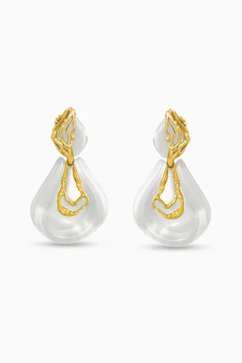 Solara Earrings in 21kt Gold-plated Brass
