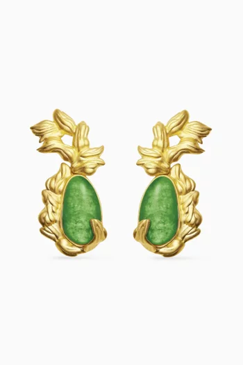 Amori Earrings in 21kt Gold-plated Brass