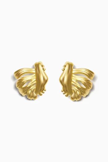Una Earrings in 21kt Gold-plated Brass