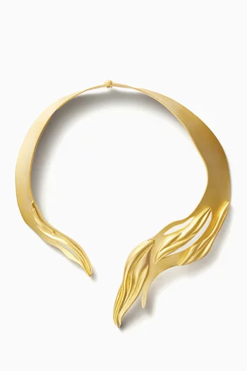 Juno Necklace in 21kt Plated Brass